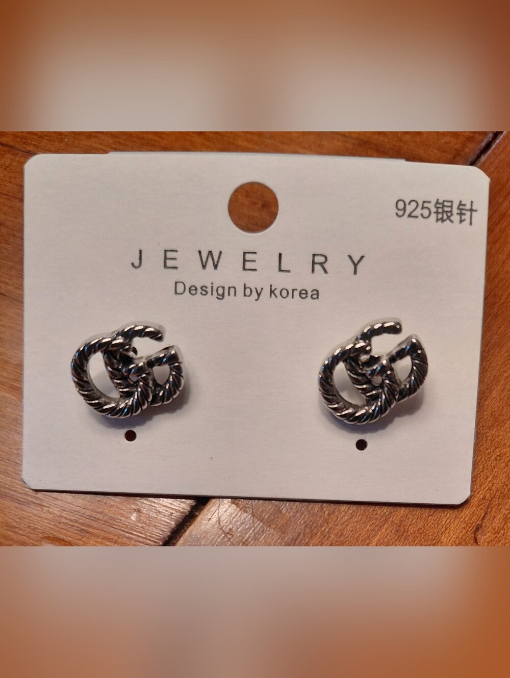 925 Silver Knotted Hoop Stud Earrings - Silver